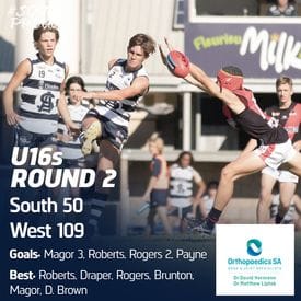 Junior Match Report: U16s fall to West in Round 2